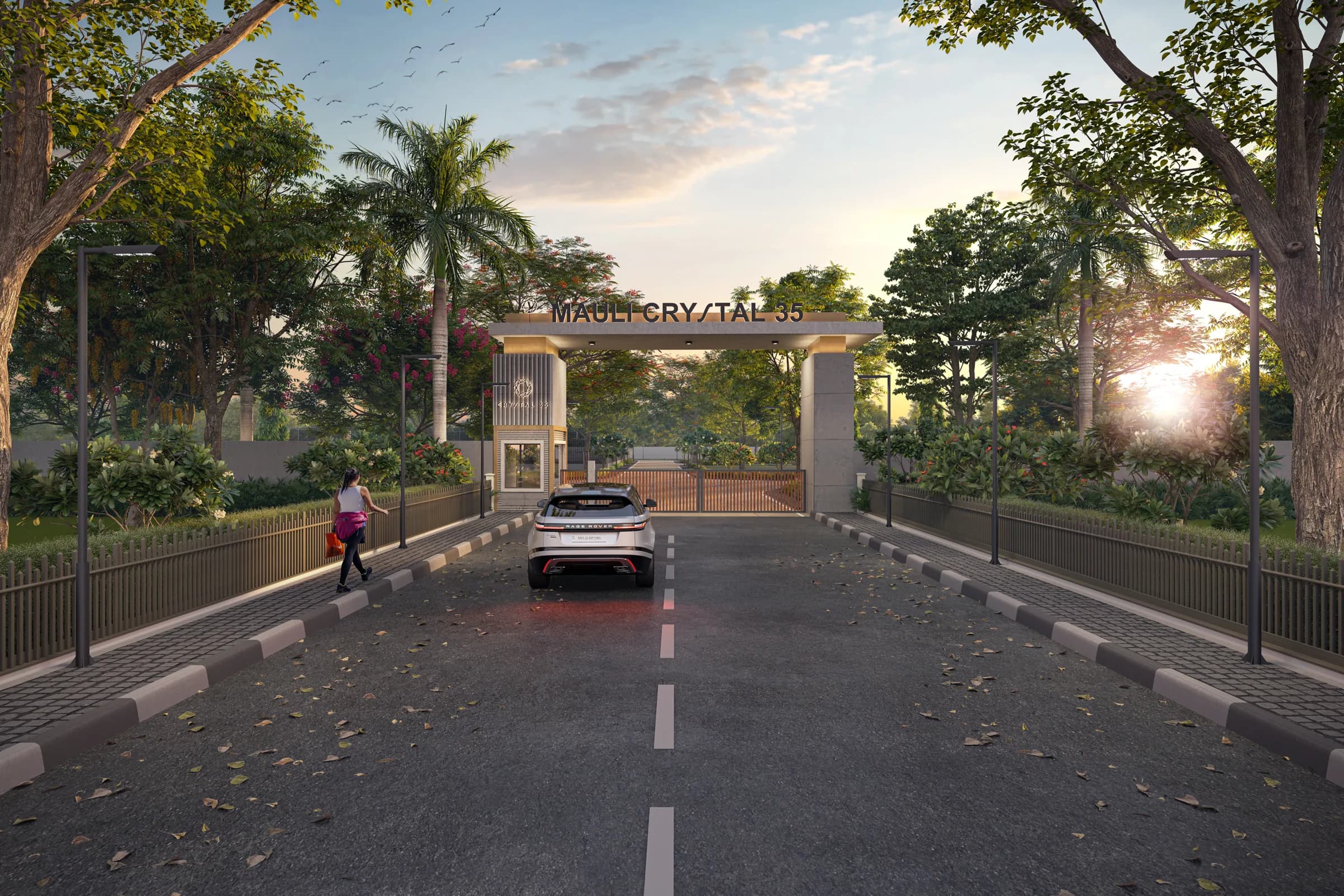 Township main gate at evening